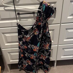 Yumi Kim silk Floral One-Shoulder Dress Size small